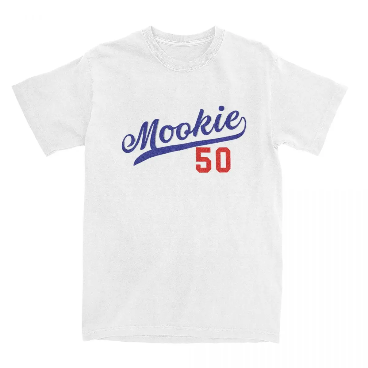 Awesome Mookie 50 Los Angeles Dodgers T-Shirt Men Women's Pure Cotton T Shirts Baseball Team Short Sleeve Tees Summer Tops