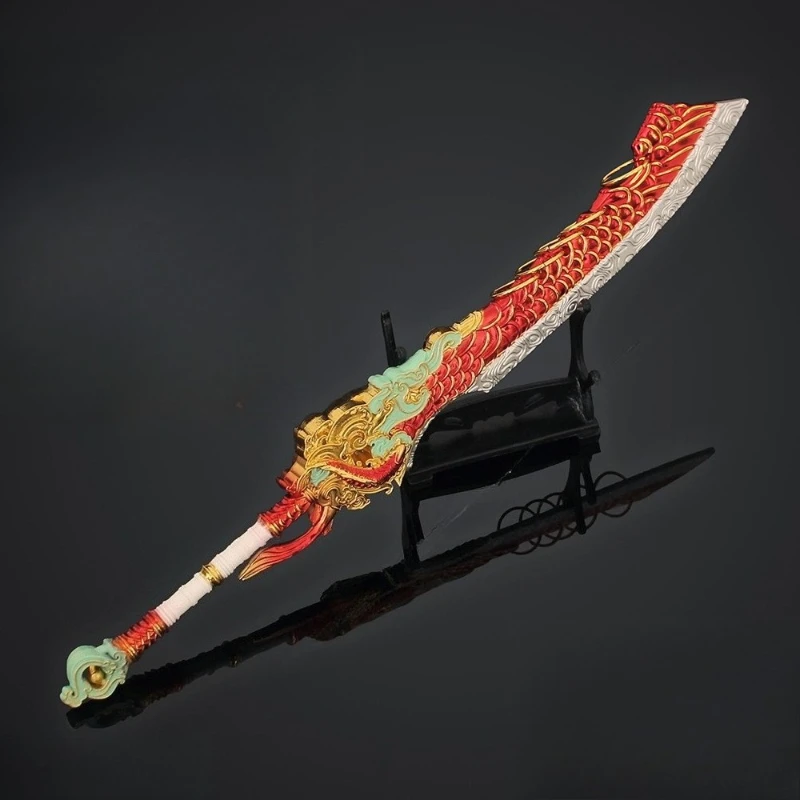 30 cm/11,81 pollici Naraka: Bladepoint Gioco Periferico Grande Ichthyosaurus Coltello largo Arma Modello Giocattolo in metallo Spada Mestiere Ornamento Regalo