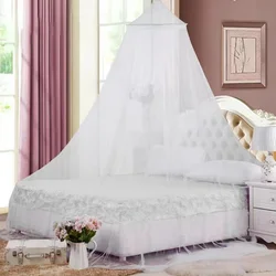 Summer  Hung Dome Mosquito Net For Double Bed Summer Polyester Mesh Fabric Home bedroom  Adults Hanging Decor