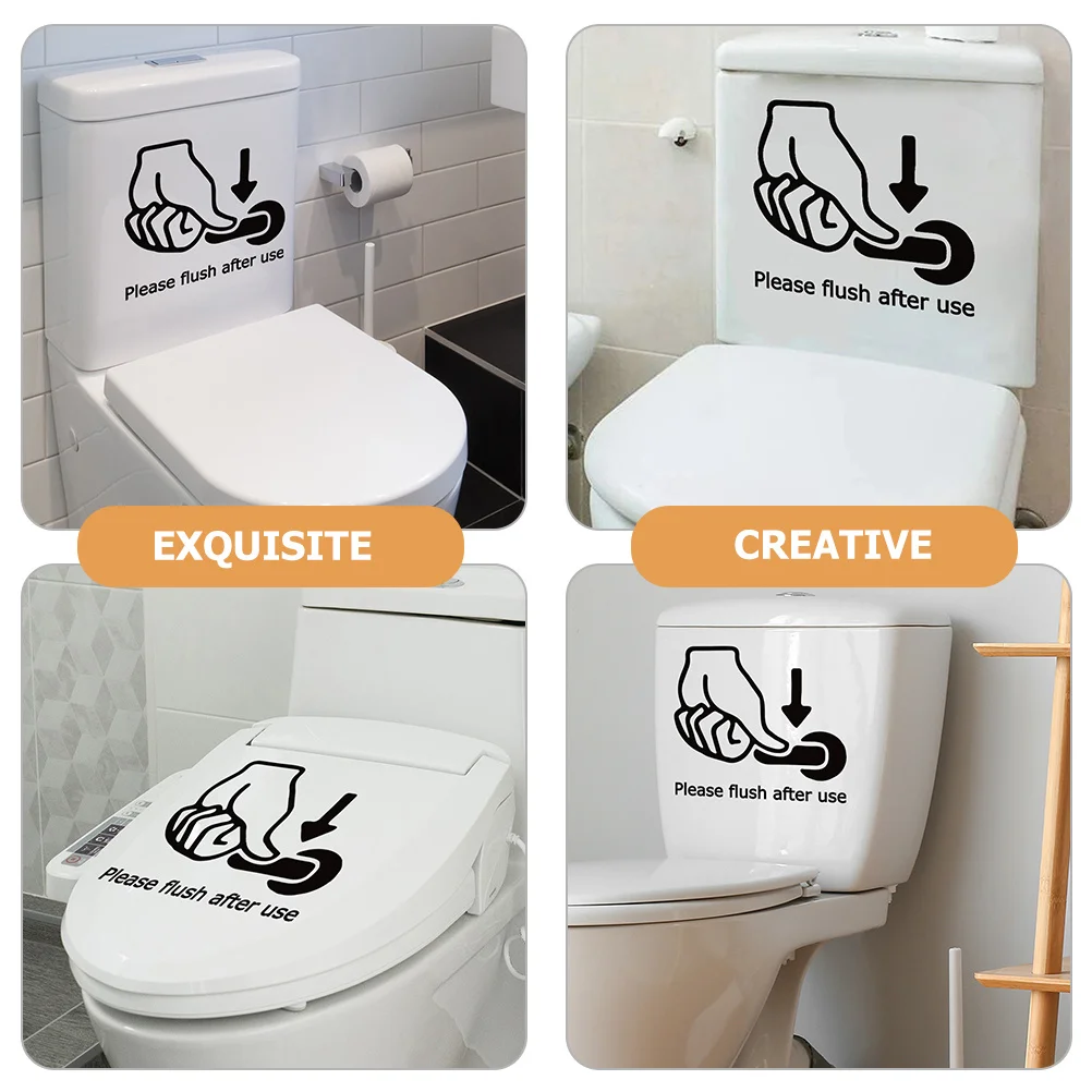 

Wall Stickers for Living Room Toilet Seat Lid Decorations Warning Signs PVC Healthy and Vivid Warning Sign Toilet Stickers