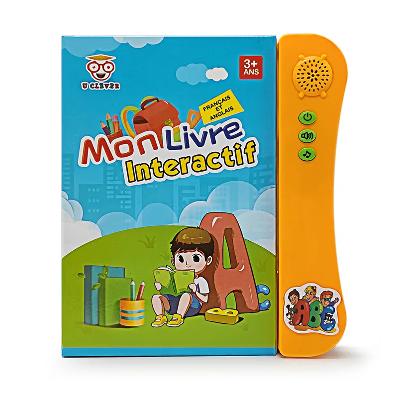 French and English Bilingual Finger Reading Children's Voice Book Intelligent Learning Toys French E-book Early Education Tool