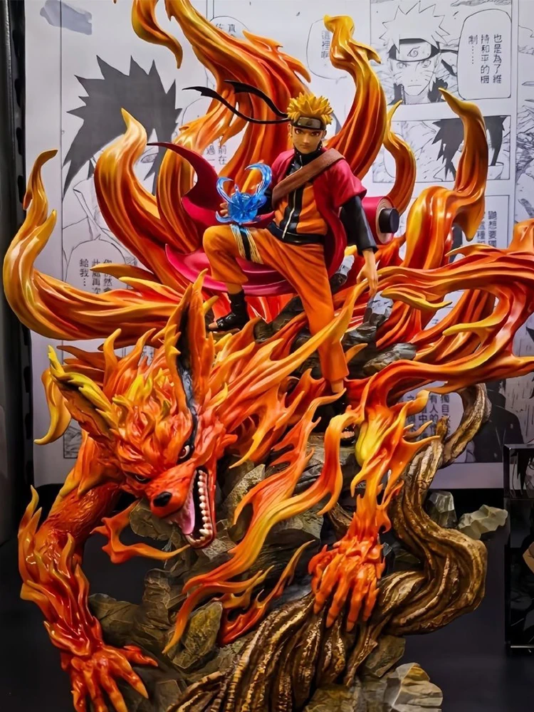 43Cm Anime Naruto Figuur Uzumaki Naruto Figuren Pvc Model Standbeeld Collectible Poppen Desktop Ornamenten Kinderen Speelgoed Verjaardagscadeautjes - afbeelding 2