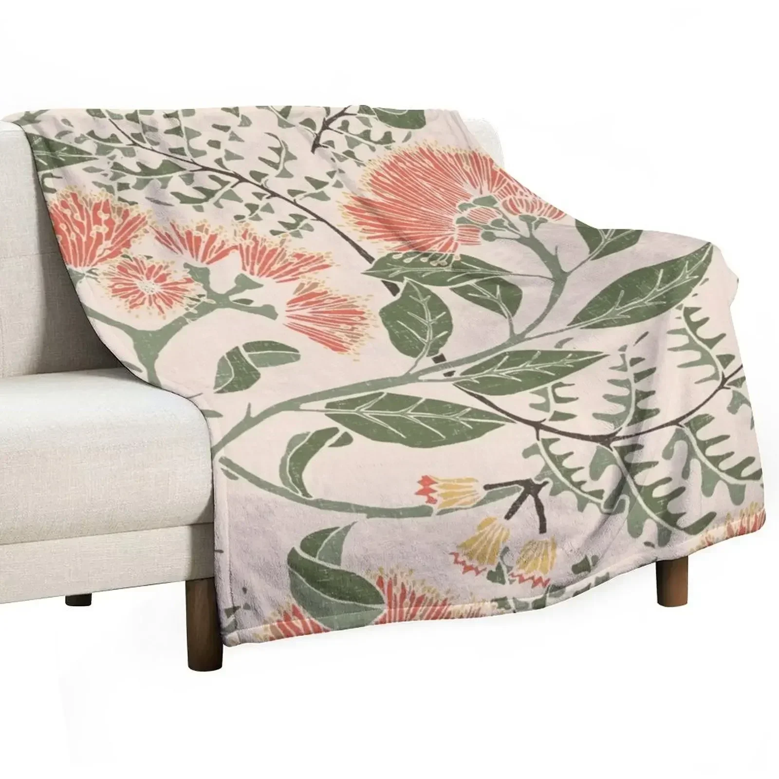 Pohutukawa Traditional Throw Blanket Beach warm for winter Hairy Polar Moving Sofa Quilt Blankets