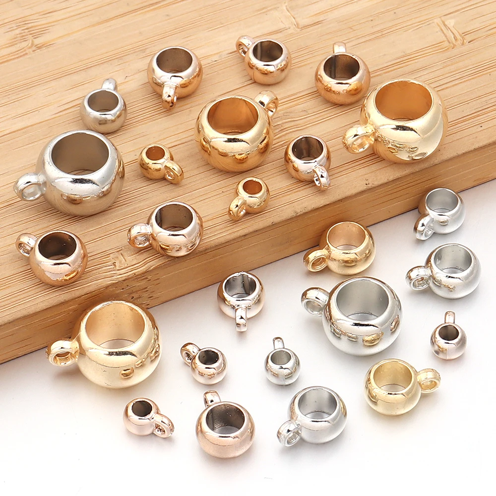 30-100 teile/los Große Loch CCB Perlen Mit Loch Lose Spacer Perlen Für Schmuck Machen DIY Armband Halskette zubehör