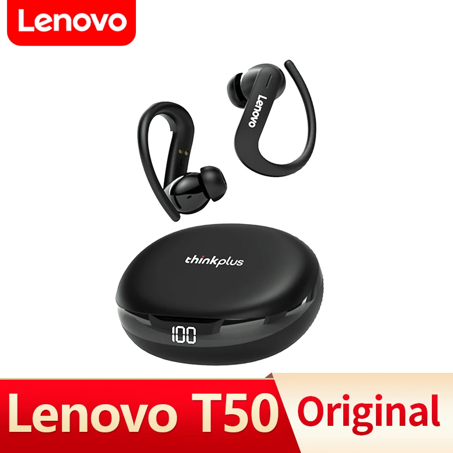 

TWS-наушники Lenovo T50 с поддержкой Bluetooth 5,3 и микрофоном