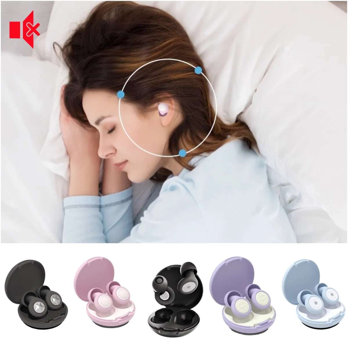 Silicone Earplugs for Swimming Sleep Noise Reduction Soundproof Reduce Disturbances Quality Earplugs Supplies Quiet Earbuds