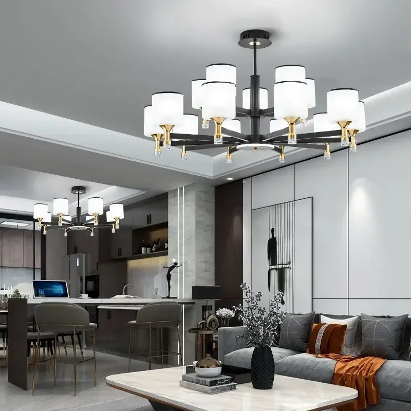 Simple Modern Atmosphere Nordic Dust-proof Dining Room Bedroom Light Luxury Lighting Package Living Room Chandelier
