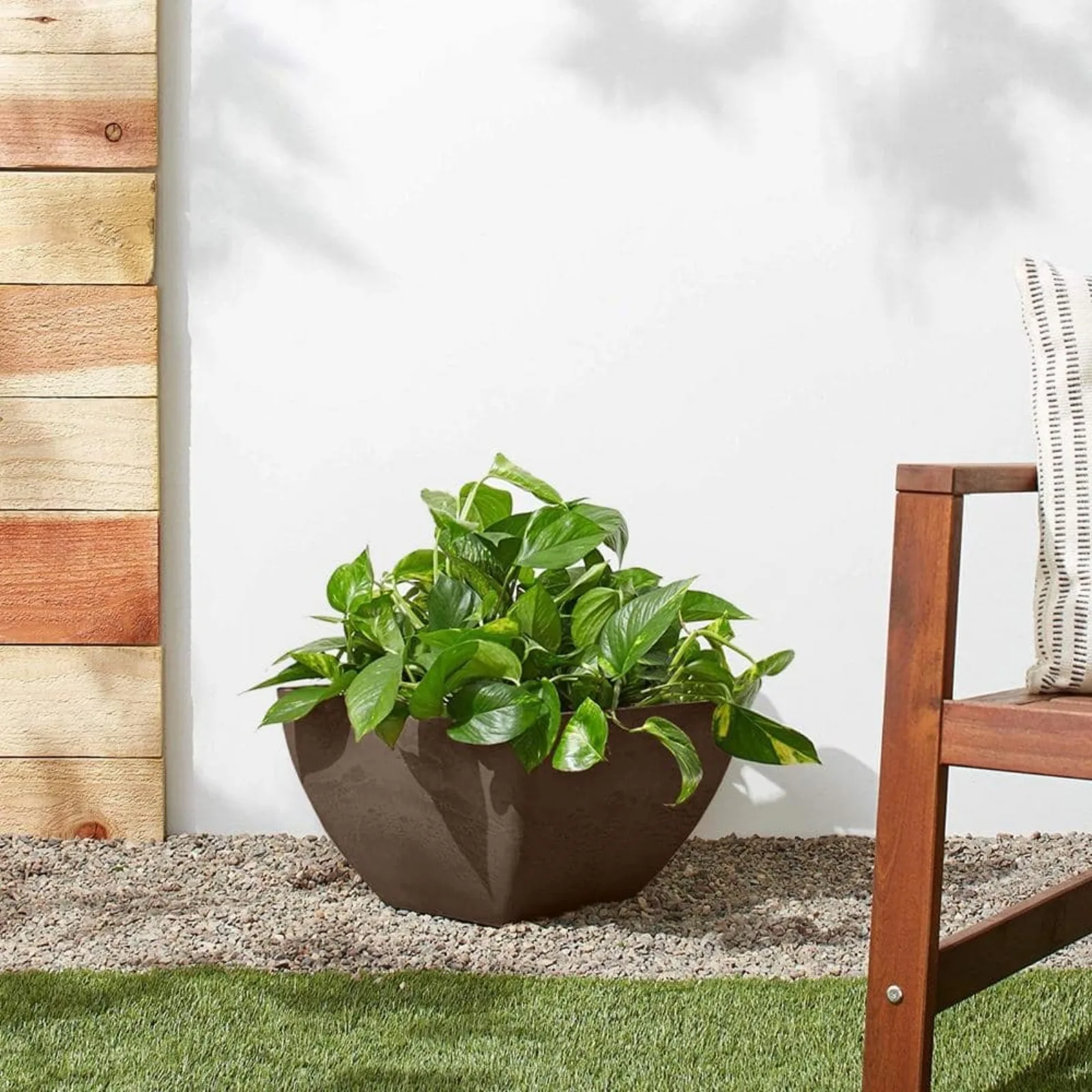 

Elegantly Minimalist Simplicity Square 12-Inch x 12-Inch x 6-Inch PSW Pot - A Sleek and Stylish Planter for Outdoor Decor
