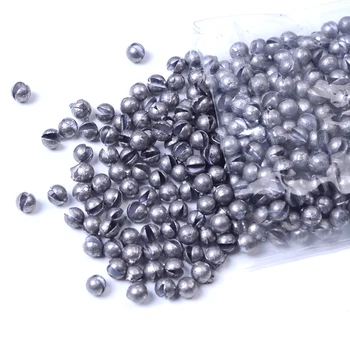 Dndyuju-ラウンドスプリットリングフィッシングリード、チェッシュカシンカー、フロートツール、フィッシングアクセサリー、50個