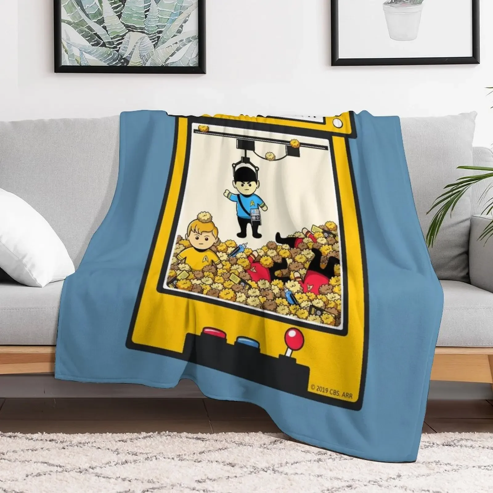 Beam me up, Scotty Throw Blanket Vintage Quilt Blankets