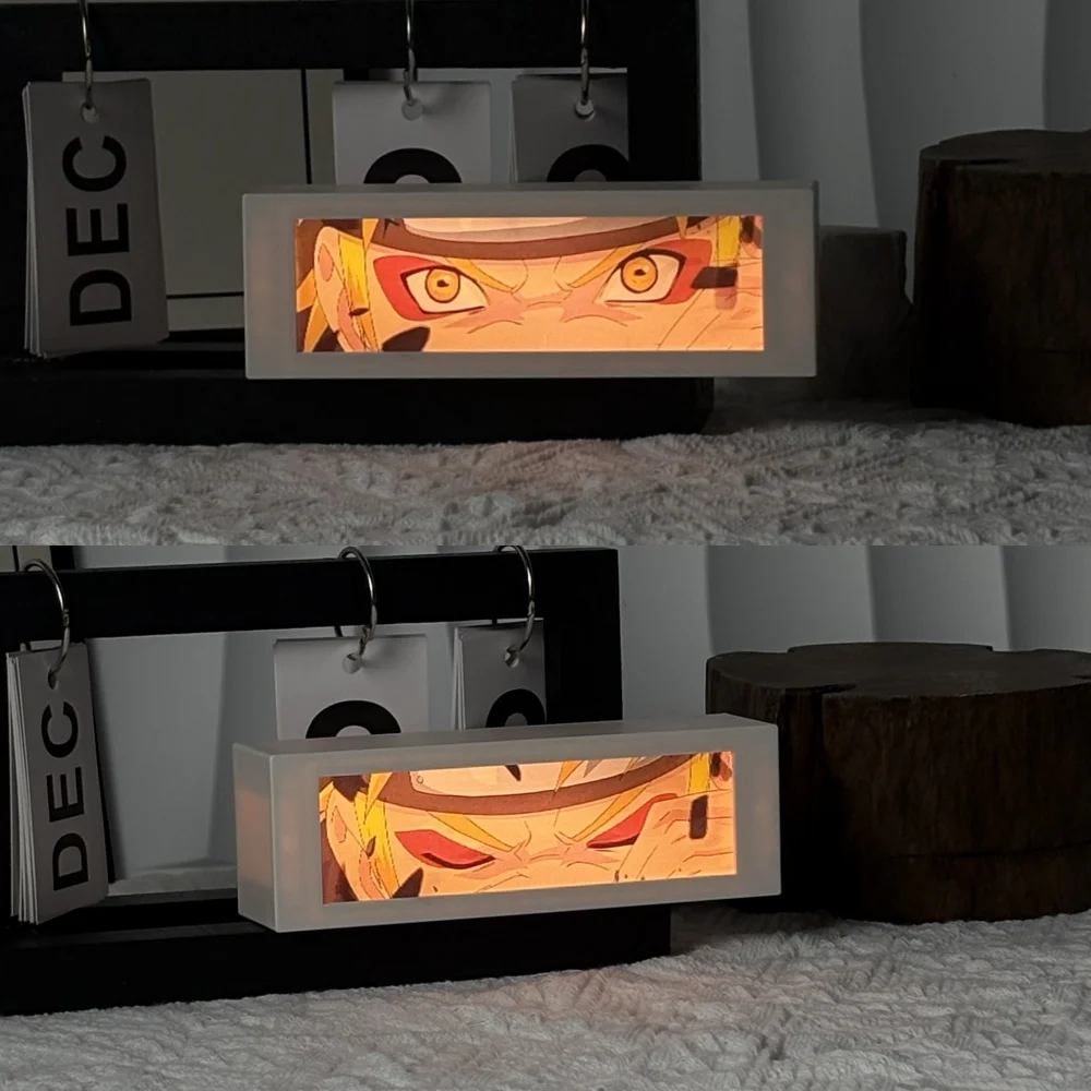 

Anime Motion Light Box Eye Face Lamp for Bedroom Decoration Lightbox Manga Paper Carving Table Desk Lamp Birthday Gift
