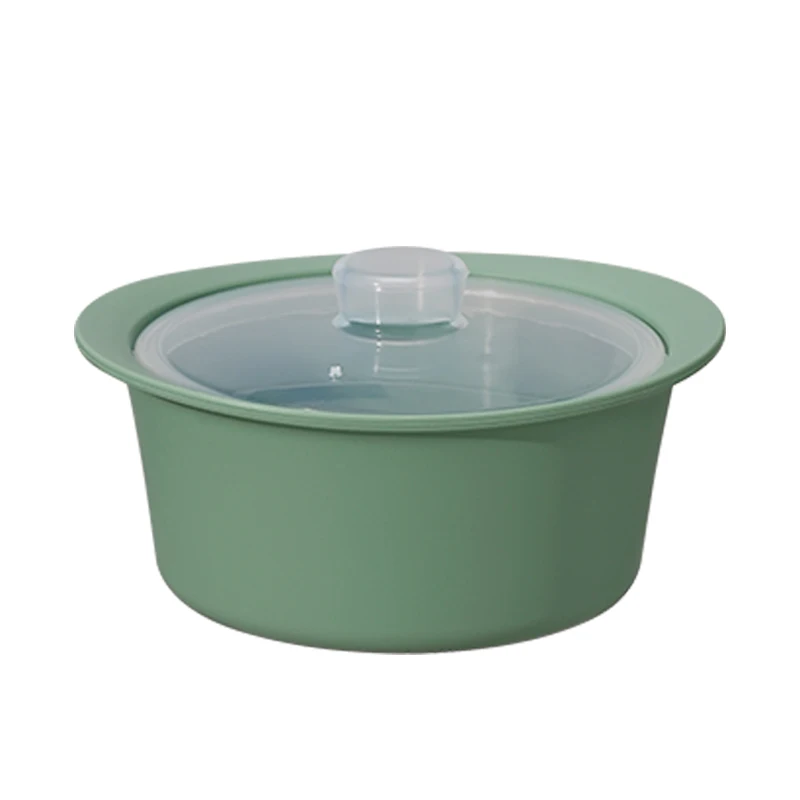 

Microwave Silicone Food Steamer with Handle Lid (Set of 2) Steam Cooker Pot Silicone Pot for Microwave Food Steamer Bowl