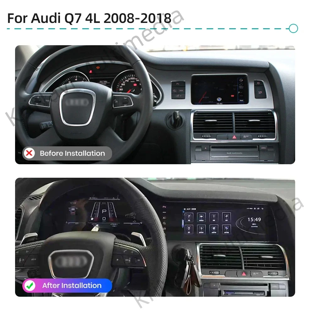 

Для Audi Q7 4L 2008-2018: цифровая приборная панель LCD, виртуальный кокпит, Android-автомагнитола, беспроводной CarPlay, автомагнитола, стереосистема.