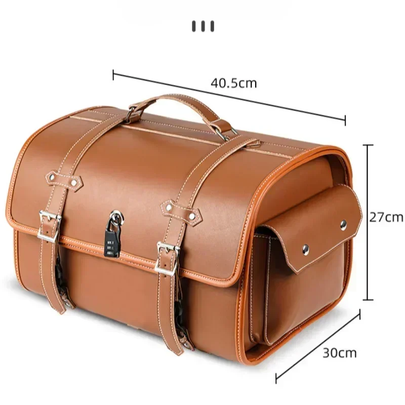 33L Waterproof Luggage Bag  Rebel for Cruiser for Scooter for Travel Bag Vespa Sissy Bar Motorcycle Tail Bag Side Saddlebag