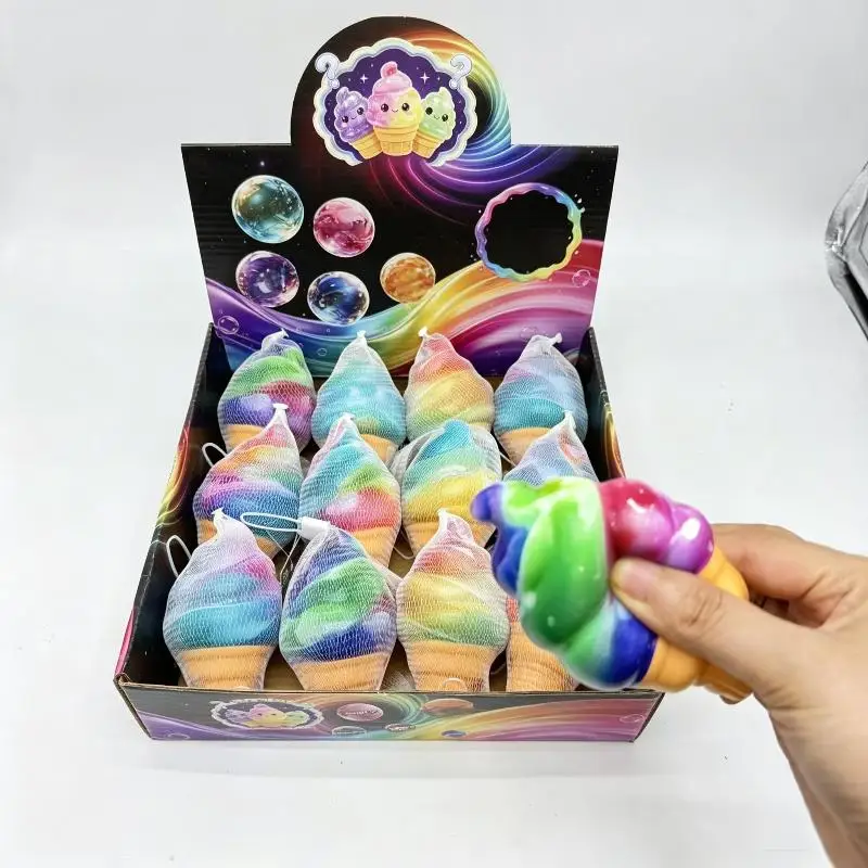 Ice Cream Squeeze Cone Slow Rebound Dessert Sensory Fidget Toy Summer Sensory Stress Relief Gift