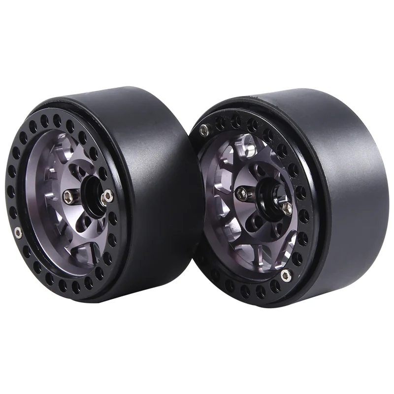

Stylish-4PCS 1.9Inch Metal Beadlock Wheel Hub Rim For 1/10 RC Crawler Car TRX4 Axial SCX10 Redcat Gen8,Grey 14 Replacement Parts