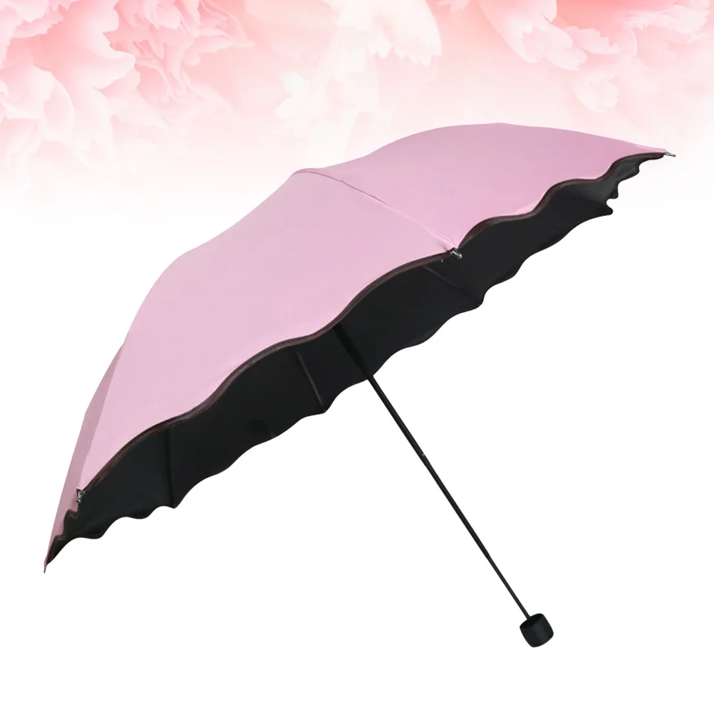 

8 Ribs Foldable Sunscreen Umbrella Lightweight Alloy Frame Rainproof Drying Fast Flower Design Uv Blocking Umbrella for Outdoor
