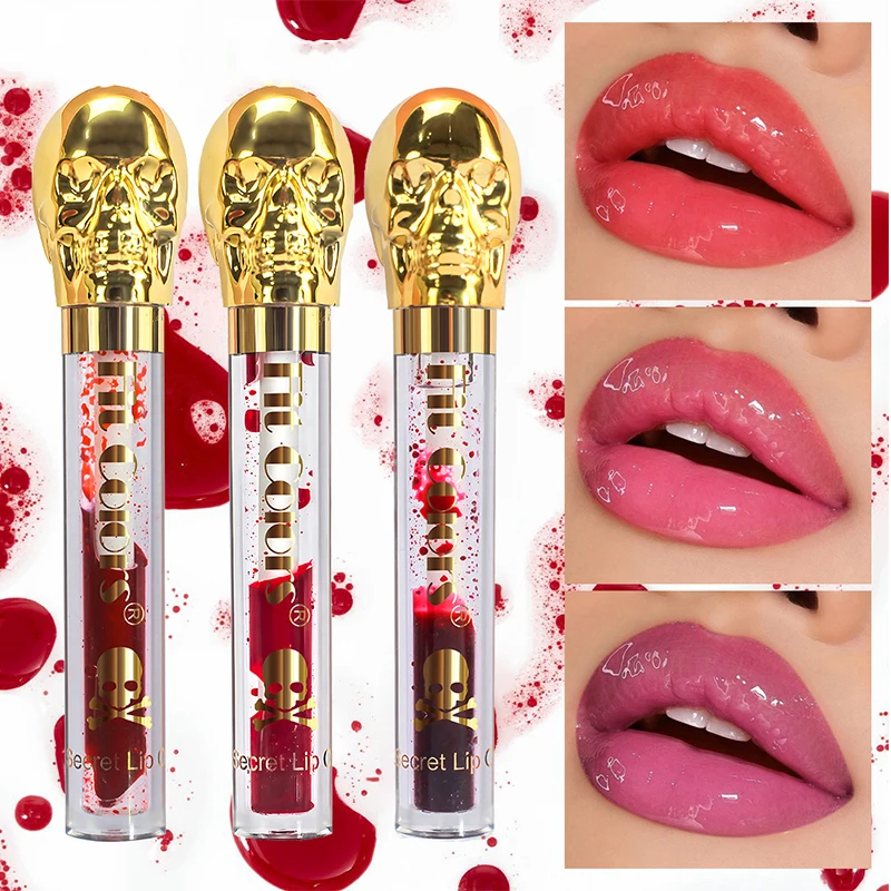 Long Lasting Moisturizing Vampire Lip Gloss Halloween Theme Lipglaze Waterproof Water Mirror Lipstick European-style Makeup