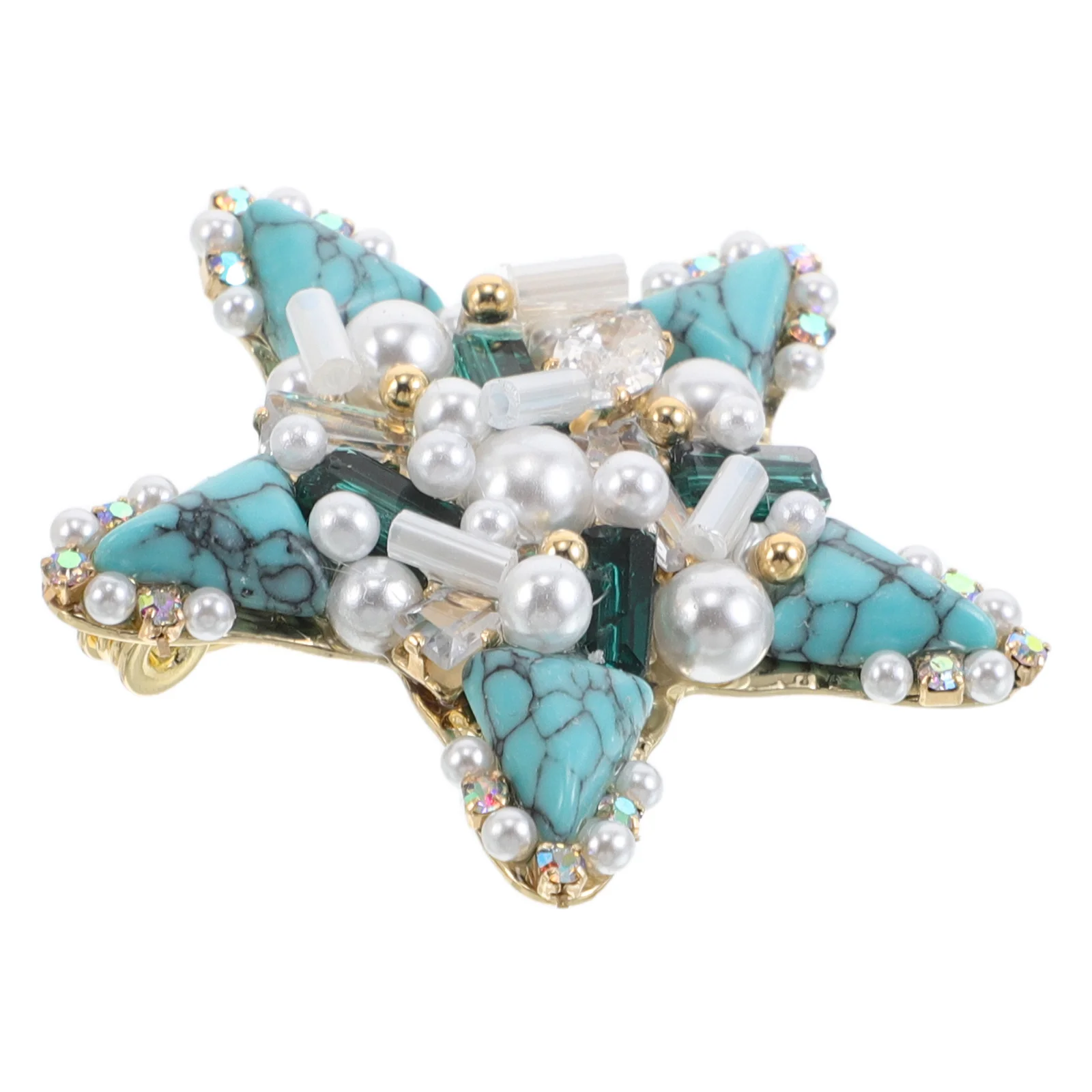 

Brooch Buckles for Clothing Beach Jewelry Cute Sea Lapel Beads Clothes Accessories Collar Pins Women