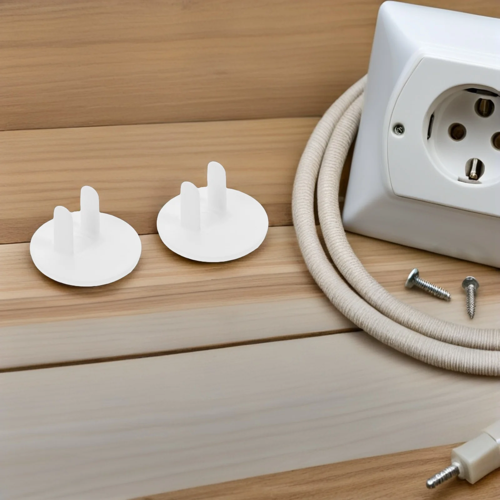 

50Pcs Childproof Baby Proofing Plug Covers Electrical Outlet Safety Caps White Plastic Socket Protectors Easy Install for Kids