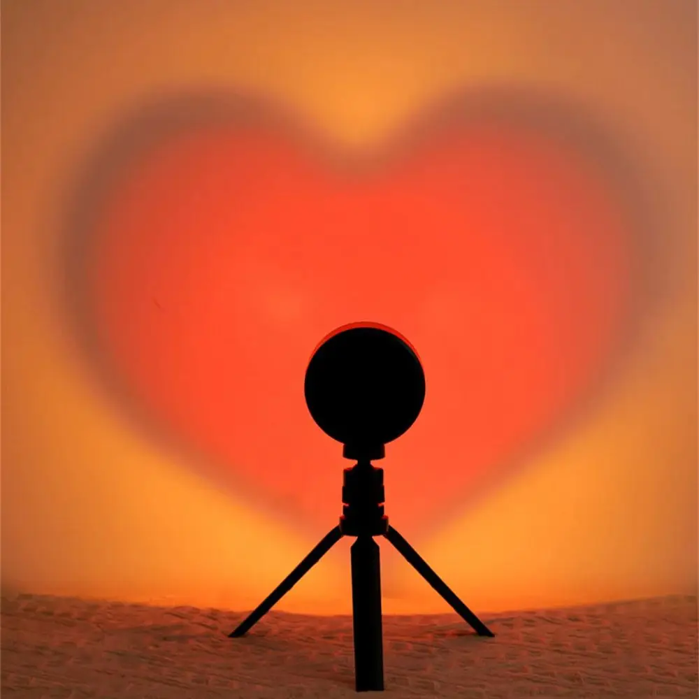 

Свет проектора в форме сердца, ночник на закате, атмосферное украшение, подарки на Рождество, вечеринку, спальня, фойе