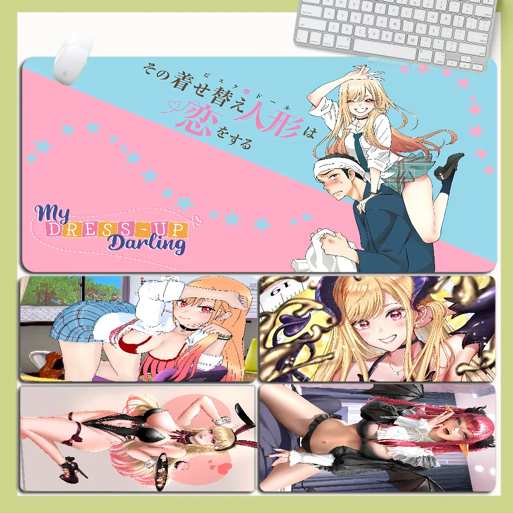 

M-My D-Dress Up D-Darling Mousepad Large XXL Desktop Desk Mat Kawaii Gaming Accessories Students Writing Pad Desktop Mat