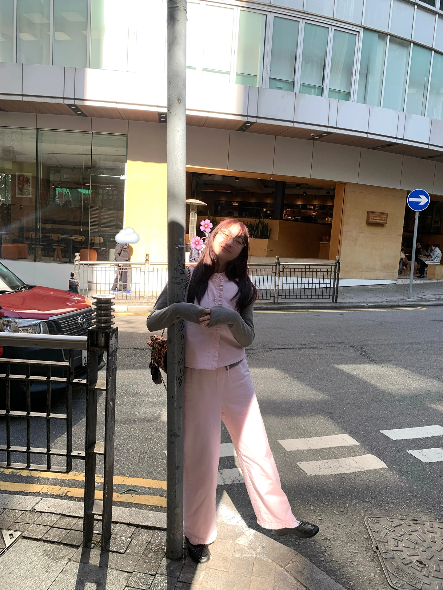 

Summer Soft Peach Mousse Cotton Vest Casual Straight Leg Pants Women's Spring New Sle Faion Set round Ne Svel