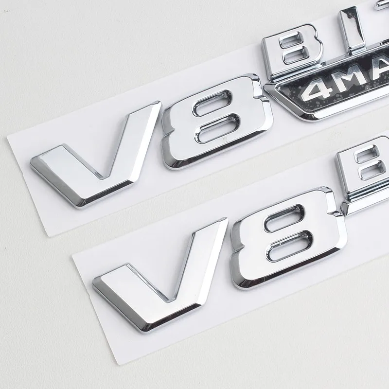 Car Fender Side Emblem V8 Biturbo 4matic Logo For Mercedes C63S W205 E63S W213 S63 W222 GLC63S X253 GLE63S W167 AMG Accessories