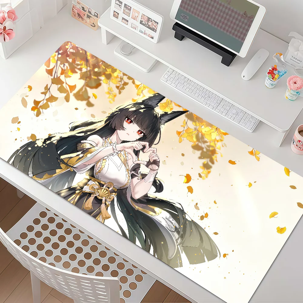 Game Zenless Zone Zero Hoshimi Miyabi Mouse Pad Anti Slip Rubber Edge Locked Thickened Laptop Gaming Desk Mat