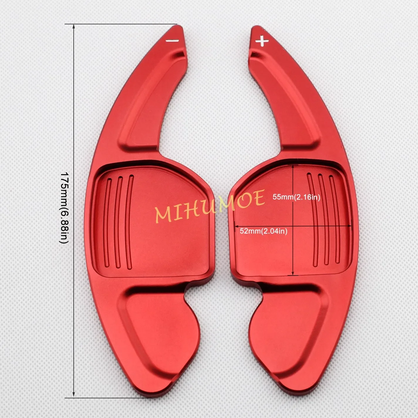 Aluminum Interior Steering Wheel Paddle Shifter Extension Trims For Audi Q3 Q5 A3 A4 B8 A5 A6 C7 A7 A8 TT Red