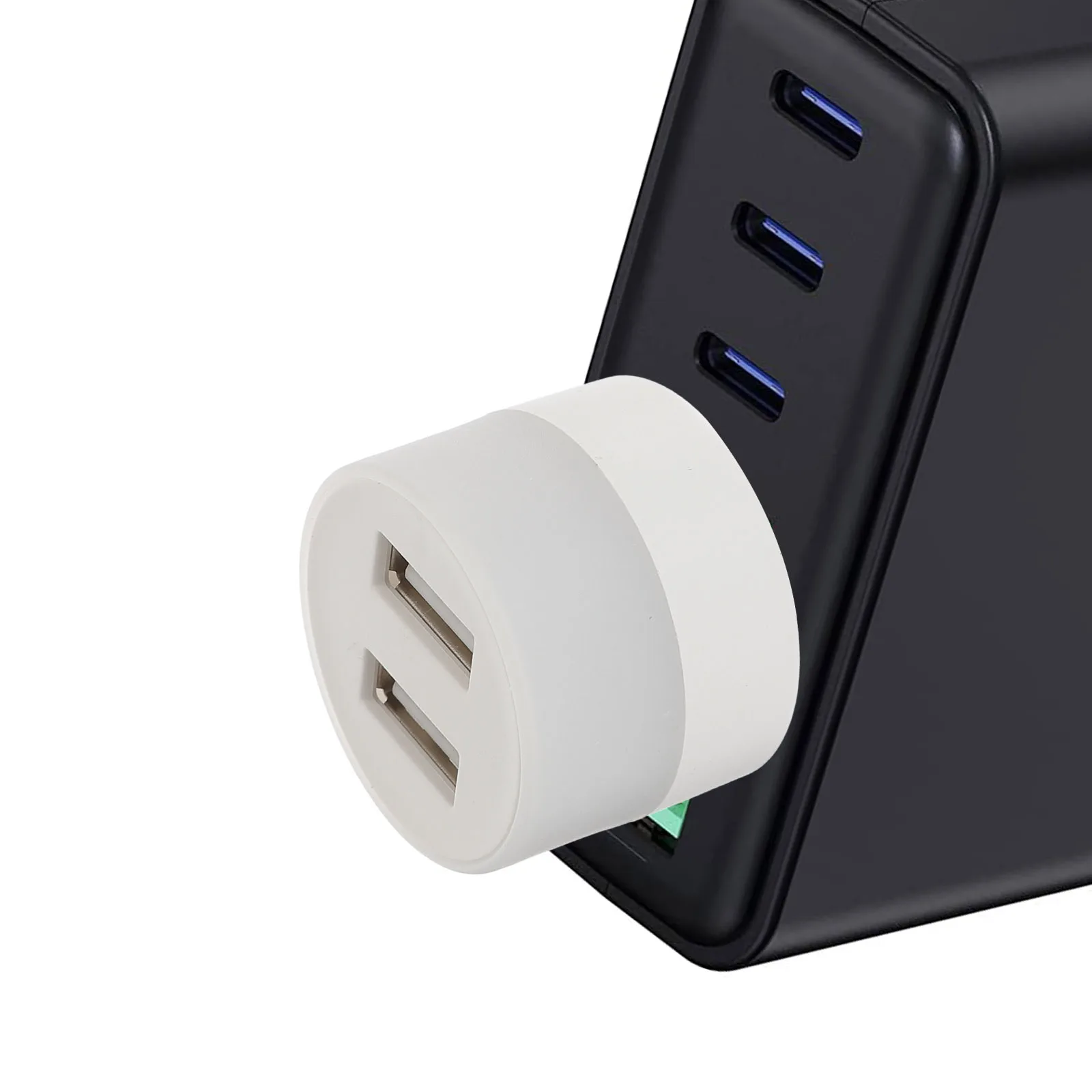 

2Pcs Mini USB Hub Night Light Dual Port Splitter for Computer Power Bank Charging Decorative Ambient Lamp Living Room Bedroom