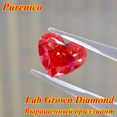 Diamant de laboratoire certifié IGI GIL, rouge, CVD HPHT, taille cœur et poire, clarté VVS/VS, rouge vif fantaisie, rouge clair fantaisie, pour la création de bijoux