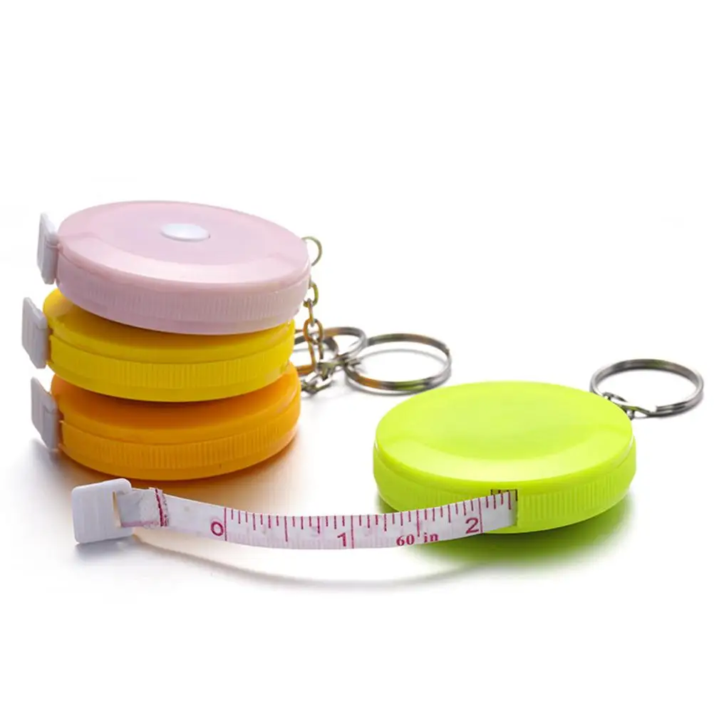Mini Tape Measure High Precision Portable Retractable Sewing Tool Clear Scale Marks Durable Plastic Metal Measuring Bust Waist