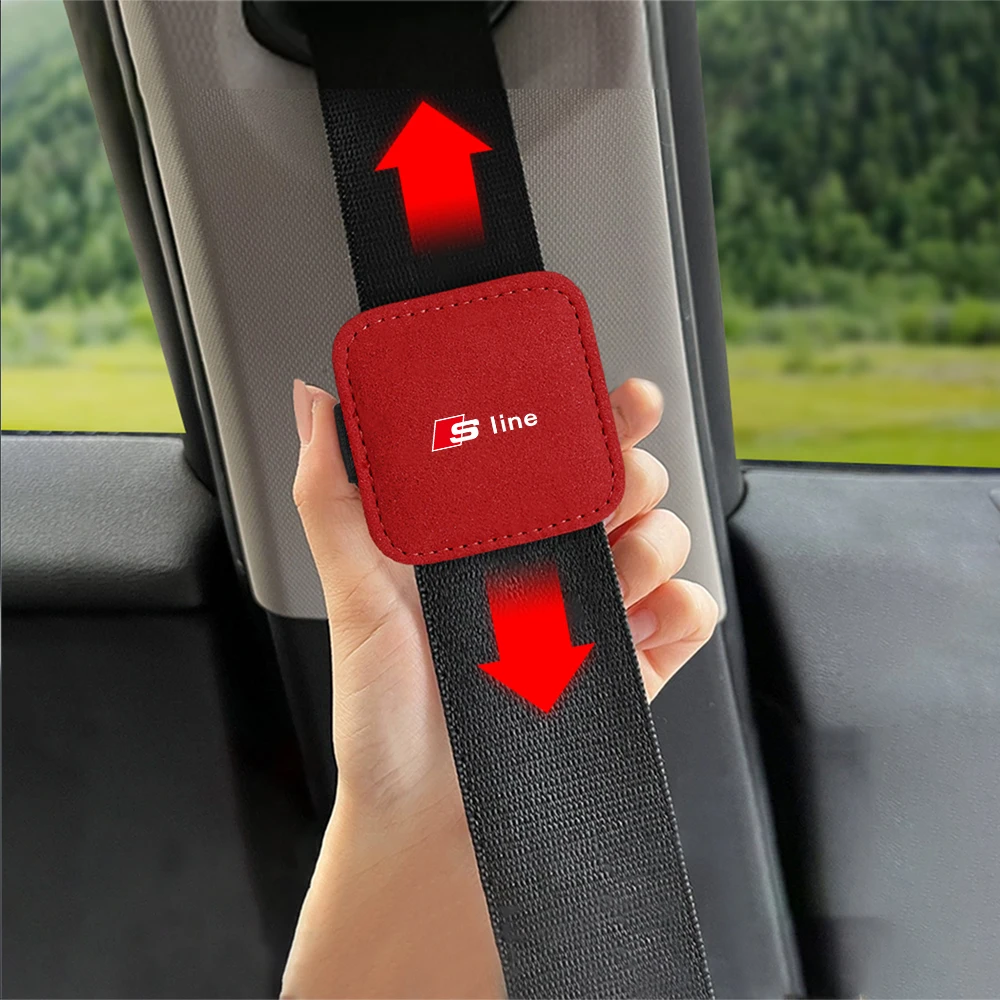 

1/2pcs Car Seat Belt Buckle Seatbelt Stopper Clip Adjuster To Relax Shoulder Neck Auto Safety Strap Fixing Clamp for AUDI SLINE