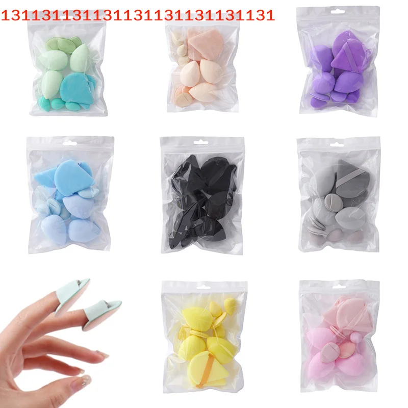 12-teiliges Mini-Schwamm-Ei, flüssige Foundation-Werkzeuge, Make-up, Allzweck-Make-up-Schwamm-Set, Samt-Dreieck-Puff, Gesichts- und Fingerquasten