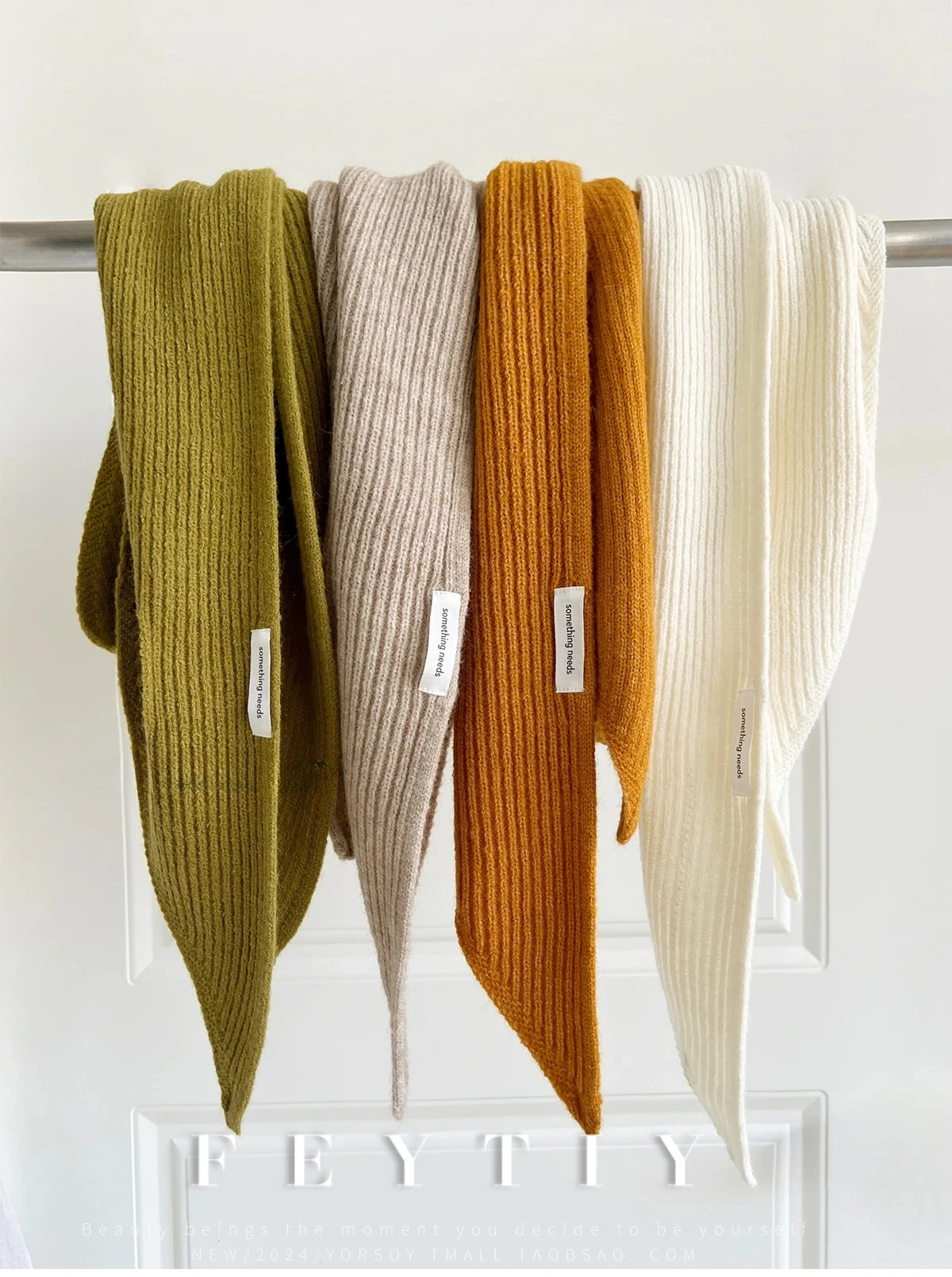 في المئة الصوف مثلث وشاح الشتاء الدفء شال متماسكة التفاف الرقبة غطاء الكتف لينة خفيفة الوزن الإكسسوارات #4