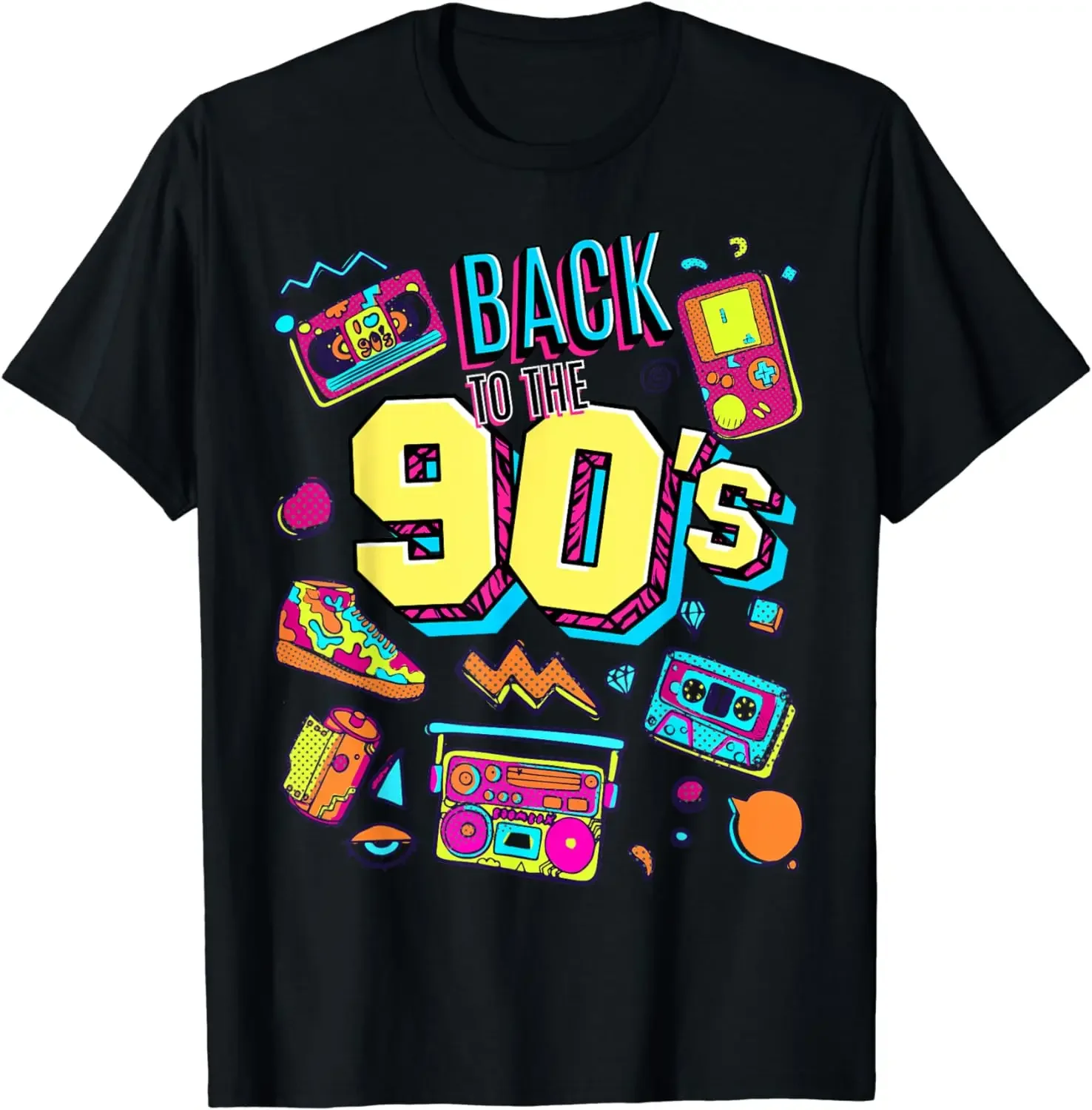 

Men's Women's Kids Vintage Retro Back To 90's Graphic Design T-Shirt Camisas Streetwear Graphic T Shirts Ropa Hombre