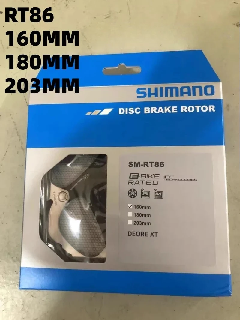 SHIMANO XT SM RT86 Тормозной диск Ice Point Technology 6 болтов M8000 Диск для горных велосипедов SHIMANO RT86 160 мм 180 мм MTB SHIMANO XT SM RT86 Тормозной диск Ice Point Technology 6 болтов M8000 Диск для горных велосипедов SHIMANO RT86 160 мм 180 мм MTB
