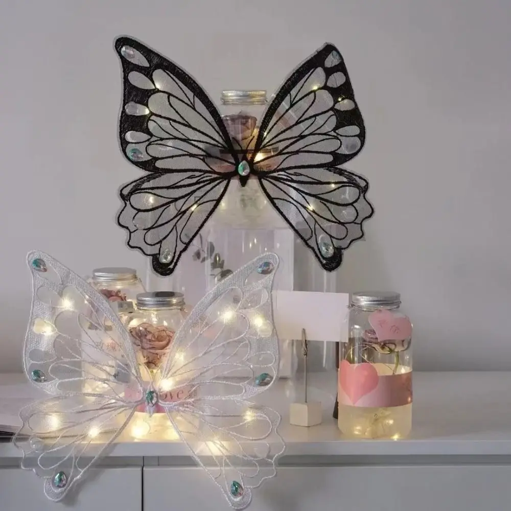 Cute Glowing Dog Wing for Small Medium Butterfly Pet Back Decoration Gift Sweet Cat Accessories