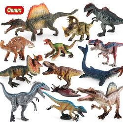 Oenux Dinosaur World T-Rex Velociraptor Mosasaurus Spinosaurus Jurassic Figurines Animal Model Action Figures Collection Kid Toy