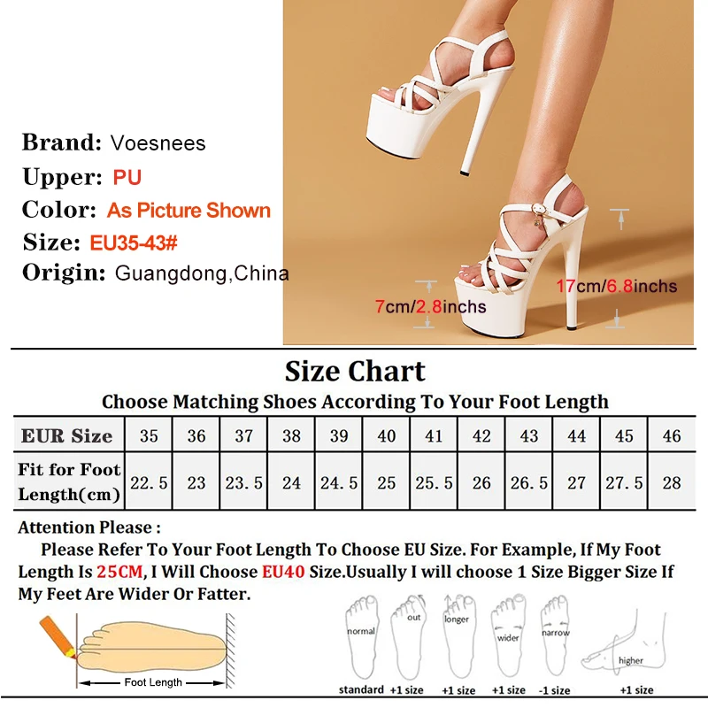 2024 Summer 17CM Thin Heels Women Sandals Pole Dance on T Platform Apricot Color Heels Sexy Fetish Ultra High Heels Party Shoes