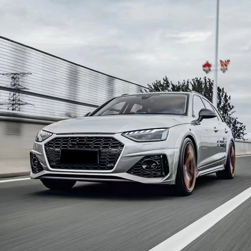 الأسهم الأمريكية سيارة A4 Allroad الجسم أطقم RS4 نمط المصد الأمامي أطقم مع مصبغة ل A4 Allroad S4 B9.5 2020 2021 2022 2023 2024 #6