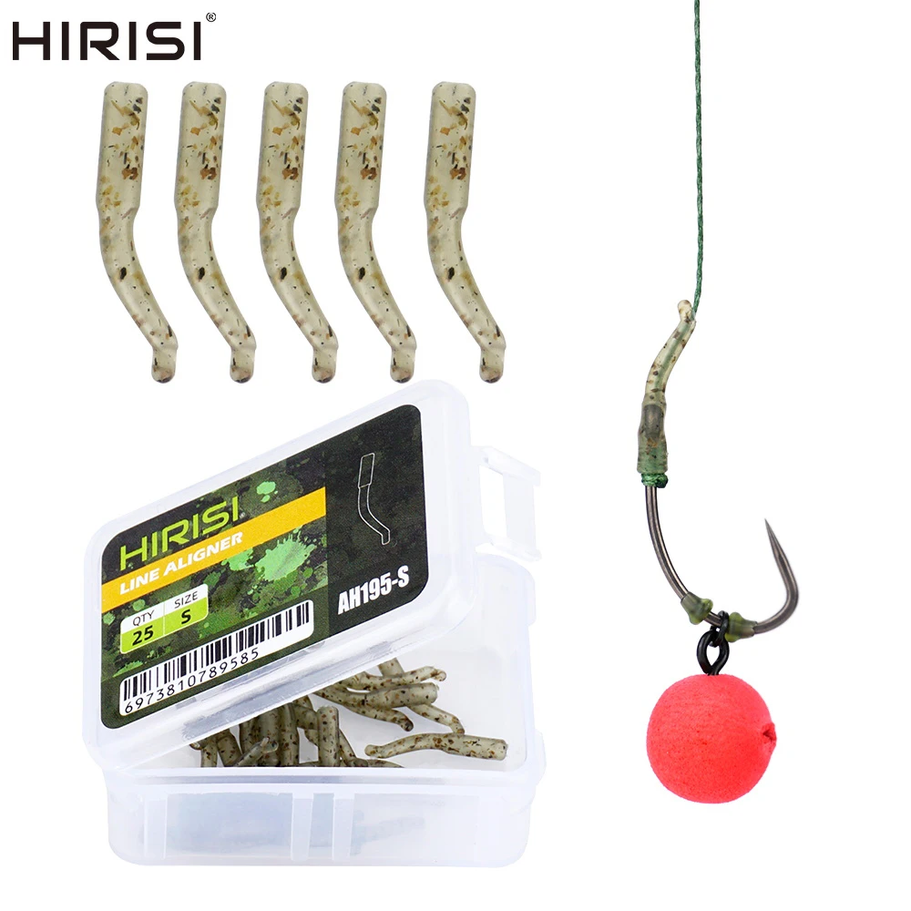 Hirisi 25pcs Carp Fishing Accessories Carp Hook Sleeve End Tackle Fishing Swivel AH195 Fishing Terminal Tackle