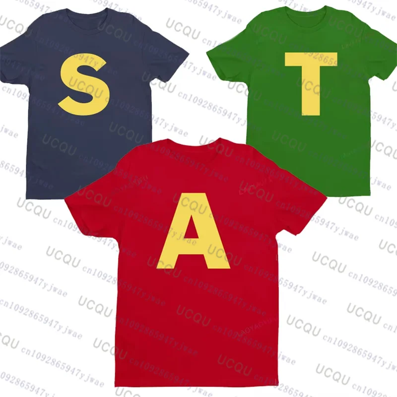 

Alvin and The Chipmunks, футболка с короткими рукавами для косплея, осенняя футболка унисекс S/P Movie Nerd Geek, модная хлопковая повседневная пижамная футболка в стиле аниме