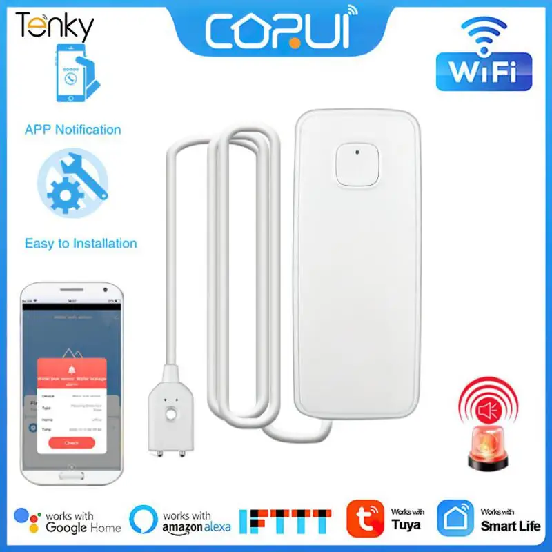 Ip67 Waterproof Smart Water Leak Sensor Smart Life App Control Flood Leak Alarm Low Power Safety Guard Water Leakage Sensor