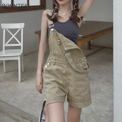 Denim Rompers Women Streetwear Summer Ulzzang High Waist Sweet Cool Macacão Feminino Fashion Casual Youth Korean Style Chic New