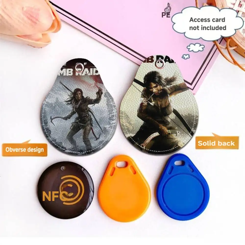 لارا كروفت تومب رايدر باب التحكم في الوصول المفاتيح فندق الأسرة مفاتيح الوصول الغطاء الواقي بطاقة الهوية العلامات الموجودة في قاعدة المفتاح