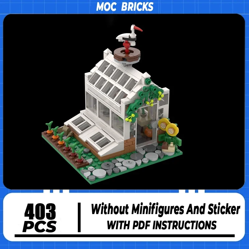 

Street View Model Moc Building Blocks Modular Planting House Model Technology Modular Brick DIY Assembly Construction Toy Gifts