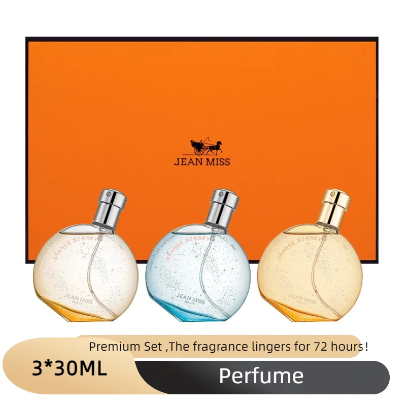 

3*30ml Women's Perfume Set: Confident and Charming Floral Fresh Spray Long-lasting Eau de Toilette Three-piece Gift Box Set