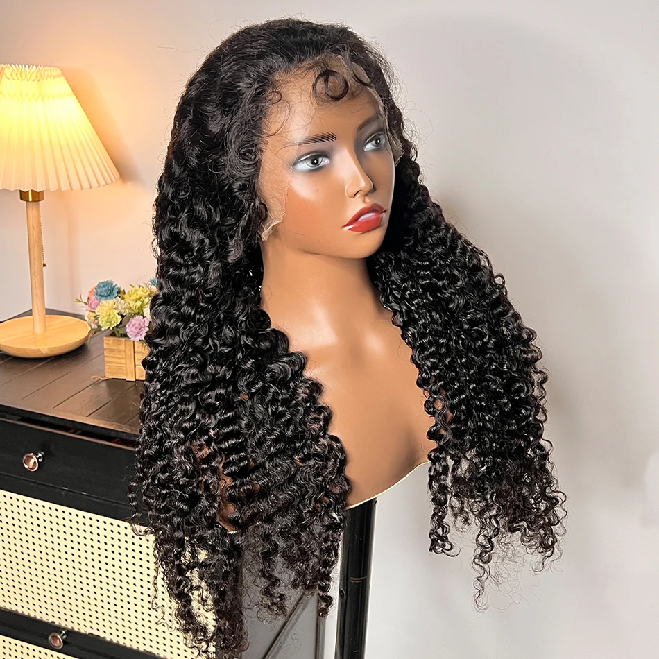 13x4 HD الدانتيل الباروكات الأمامية البورمية شعر بشري مجعد 200٪ الكثافة # 1B عقدة مبيضة ملونة طبيعية 100% شعر بكر خام #3